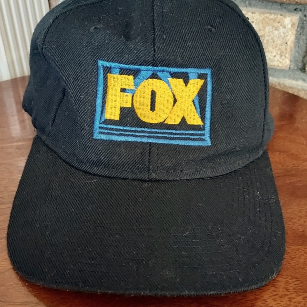 Fox Television Network Vintage Black Capco Snapback Hat Cap Embroidered Logo